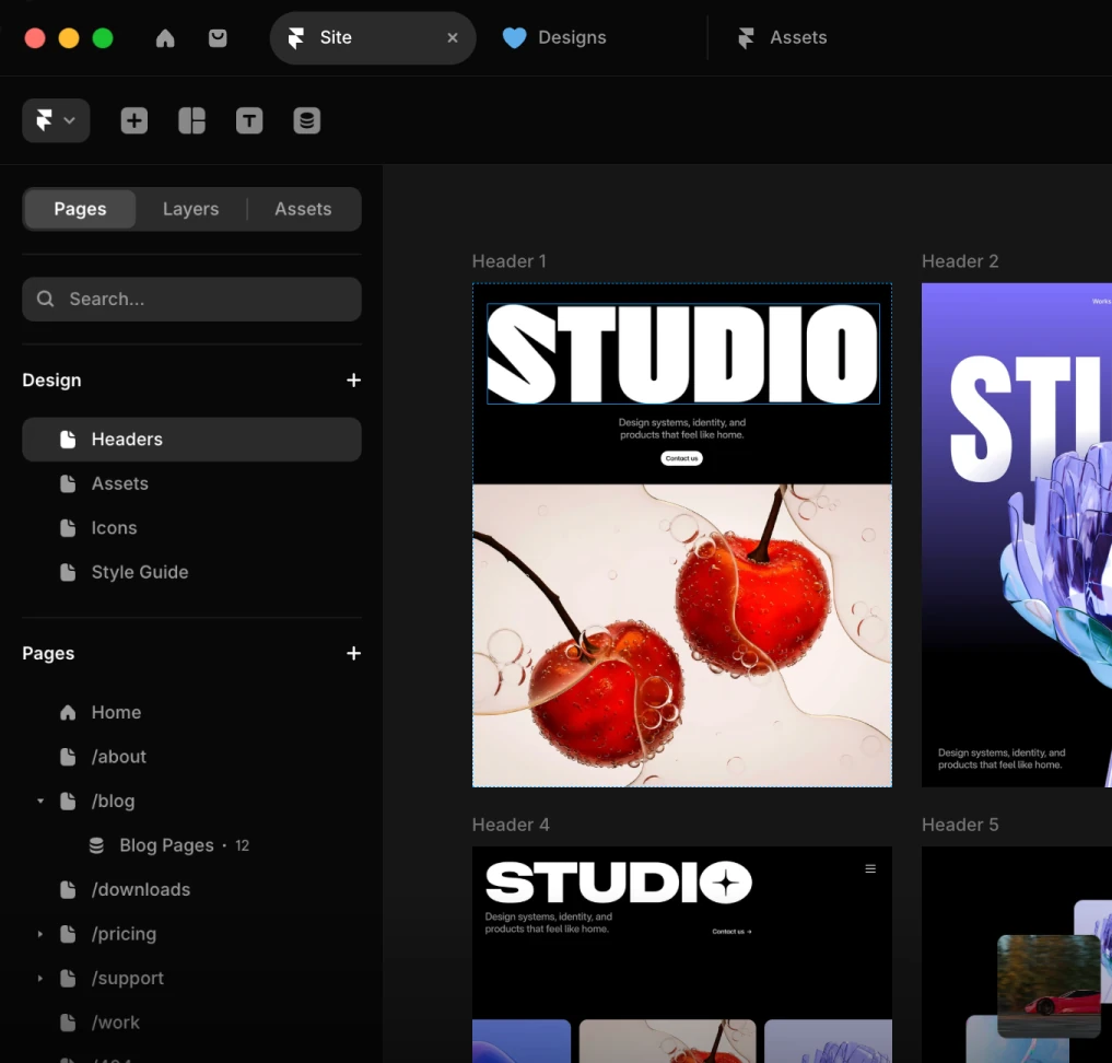 Framer website builder showcase