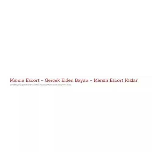 mersin escort bayan