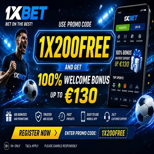 1xBet Promo Code for Free Bet 2027: 1X200DAY