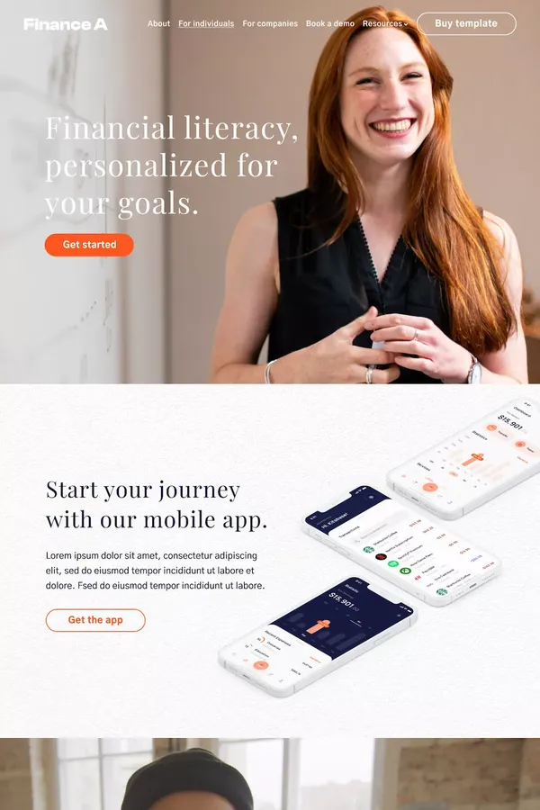 Finance A - Webflow HTML website template