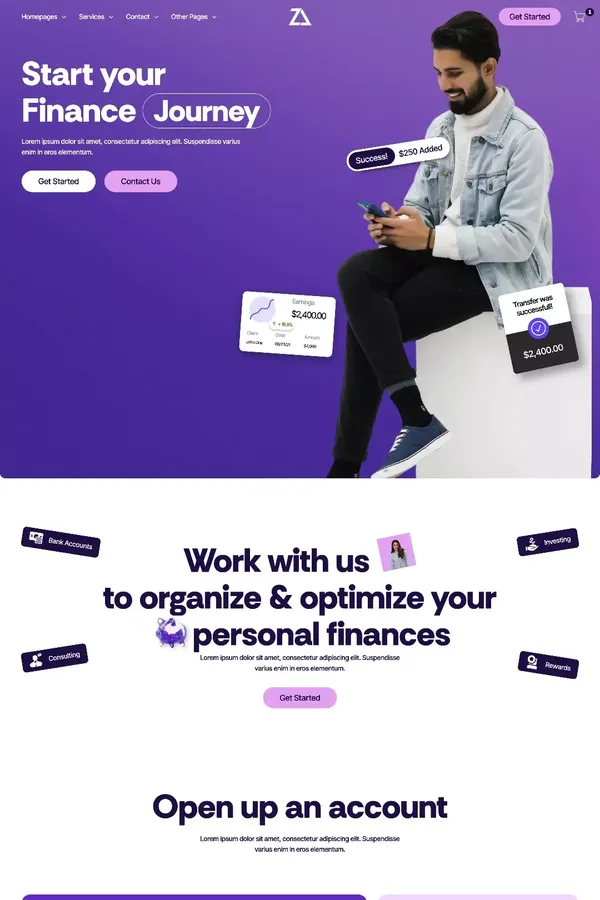 Home 01 - Webflow HTML Website Template - Template design inspiration