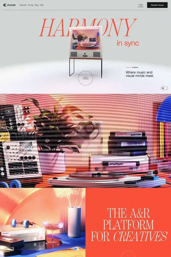 Chordal - Harmony in Sync - Landing design inspiration