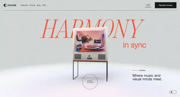 Chordal - Harmony in Sync - Landing design inspiration