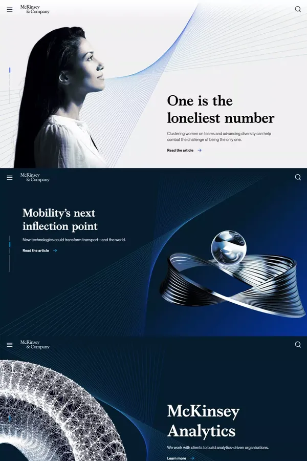 	McKinsey & Company | Global management consulting - Other design inspiration
