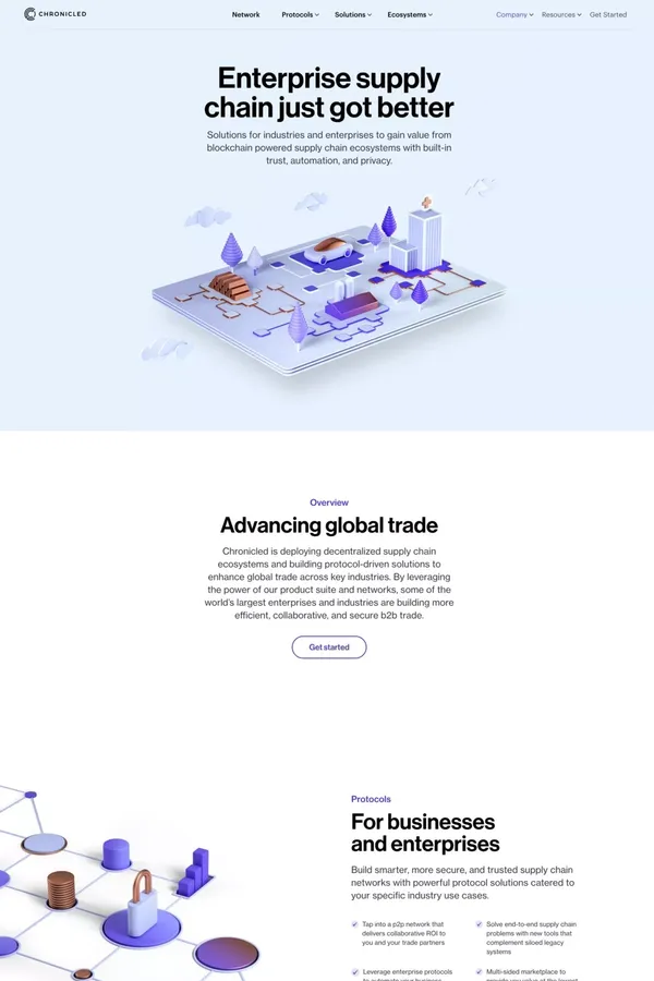 Chronicled - Landing design inspiration