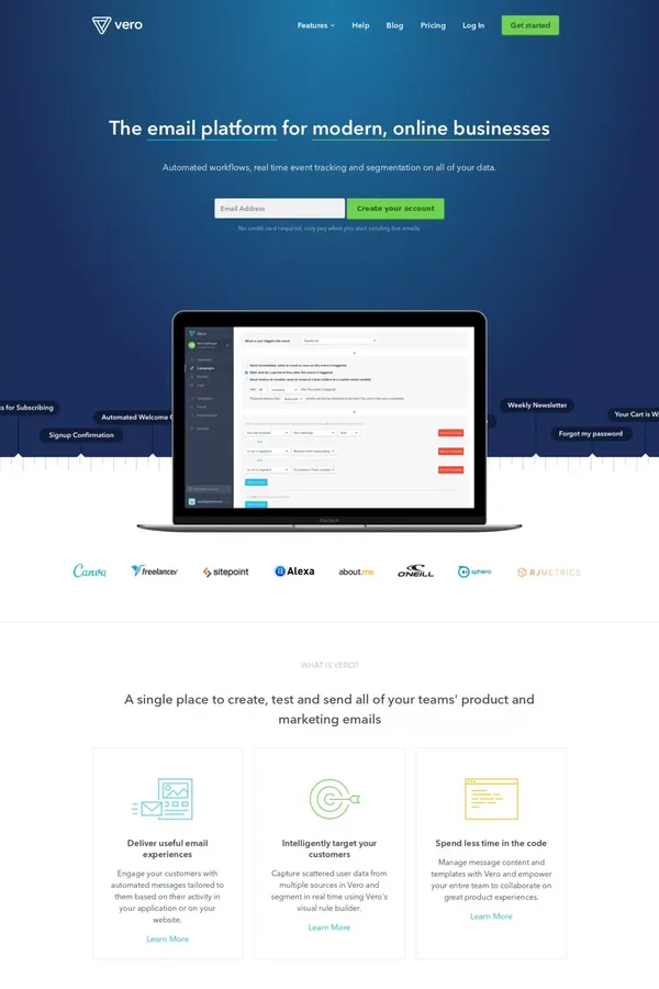 Vero - Landing design inspiration