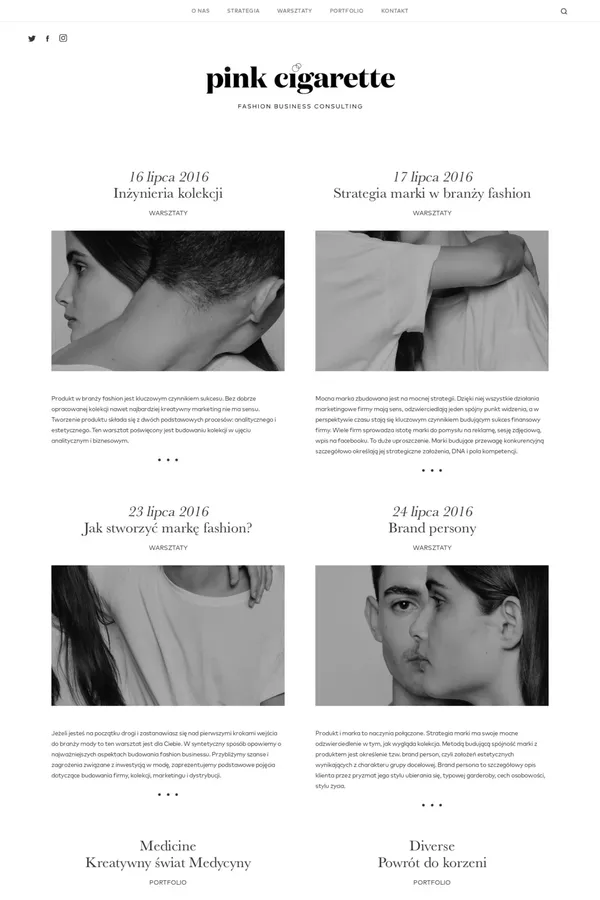 Pink Cigarette - Portfolio design inspiration
