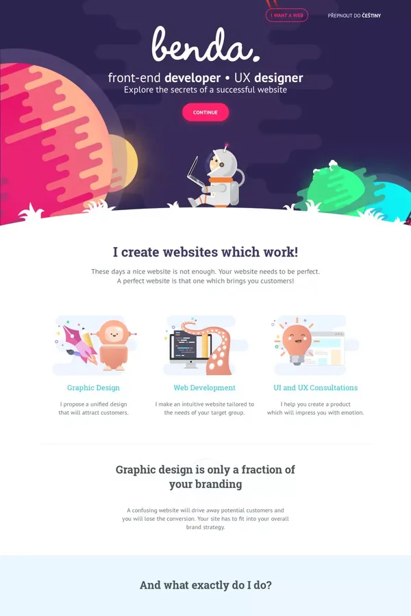 Filip Benda | Web Developer and Graphic Designer - Portfolio design inspiration