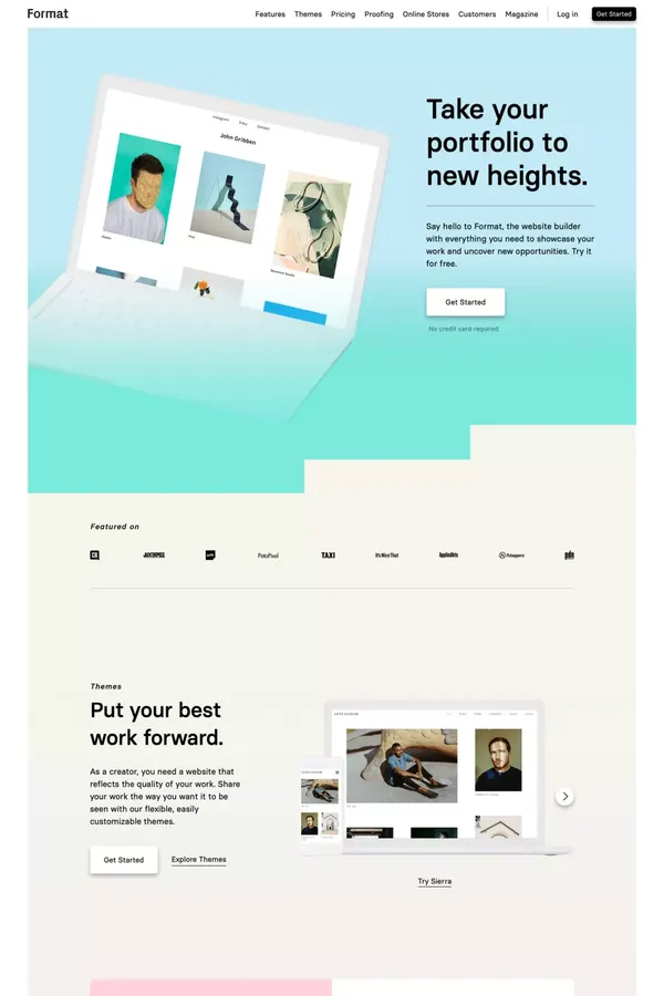 Create an Online Portfolio Website | Format - Landing design inspiration