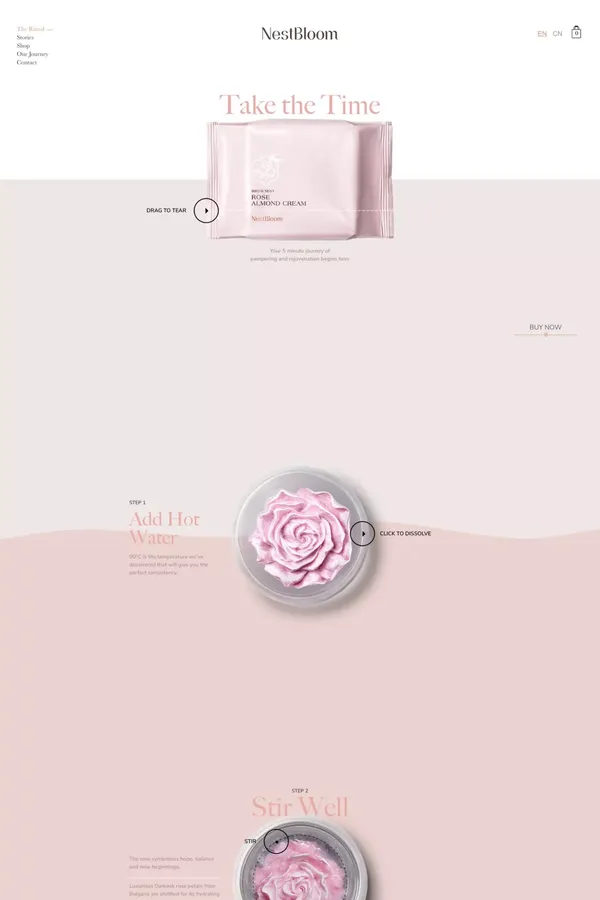 Ritual - NestBloom - Blog design inspiration