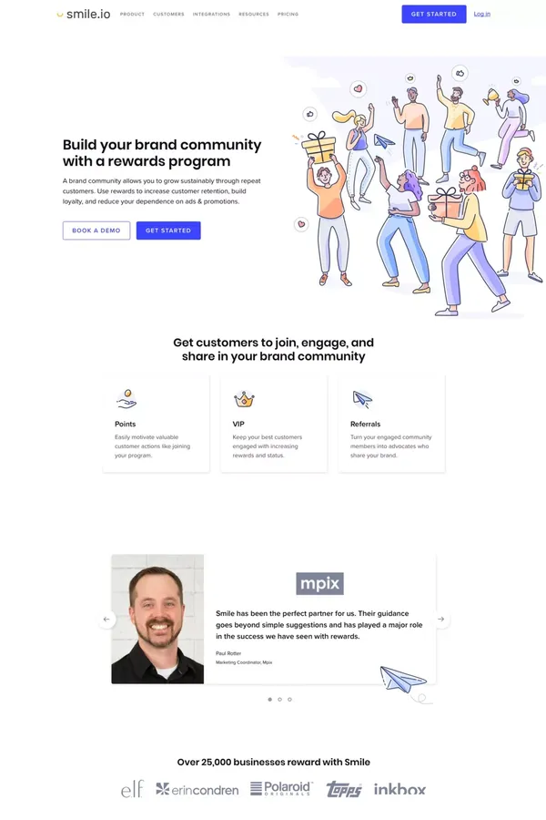 Reward Programs for eCommerce Community Building - Landing design inspiration
