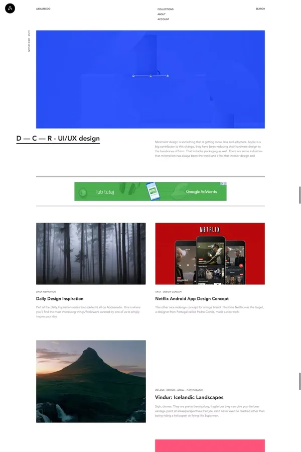 Abduzeedo Design Inspiration - Blog design inspiration