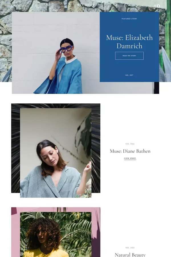 Stories – Recreo San Miguel - Blog design inspiration