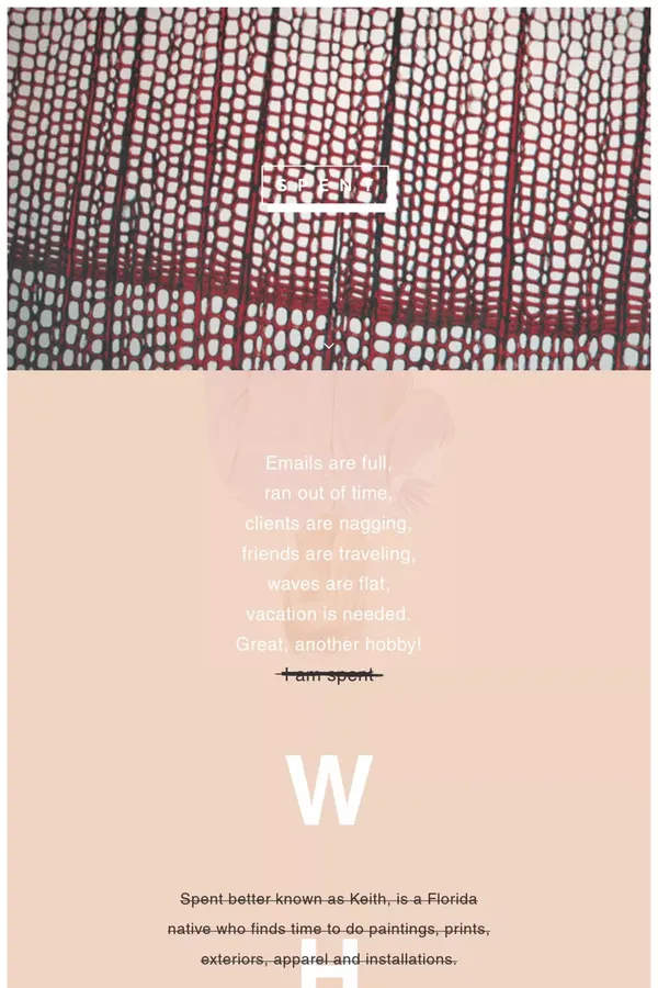S P E N T - Portfolio design inspiration