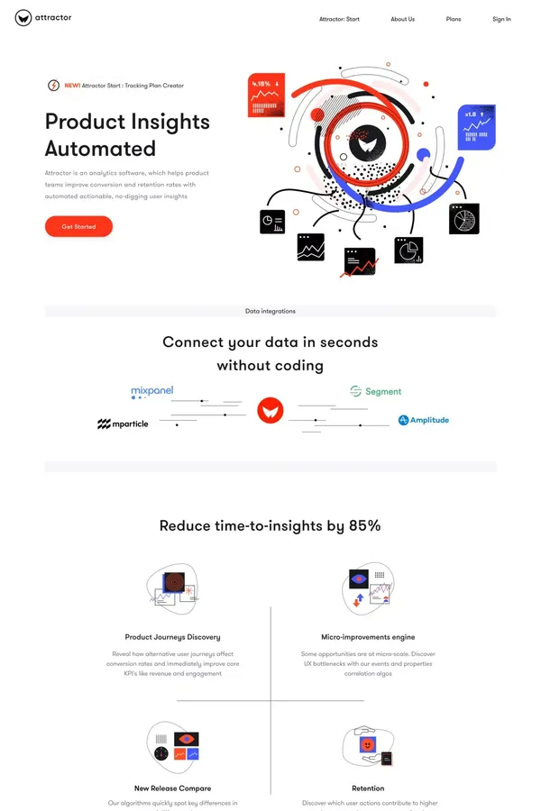 Attractor AI - Landing design inspiration