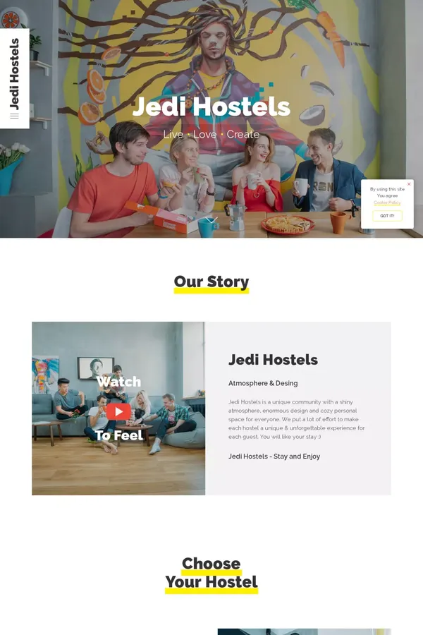 Jedi Hostels - Official WebSite - Other design inspiration