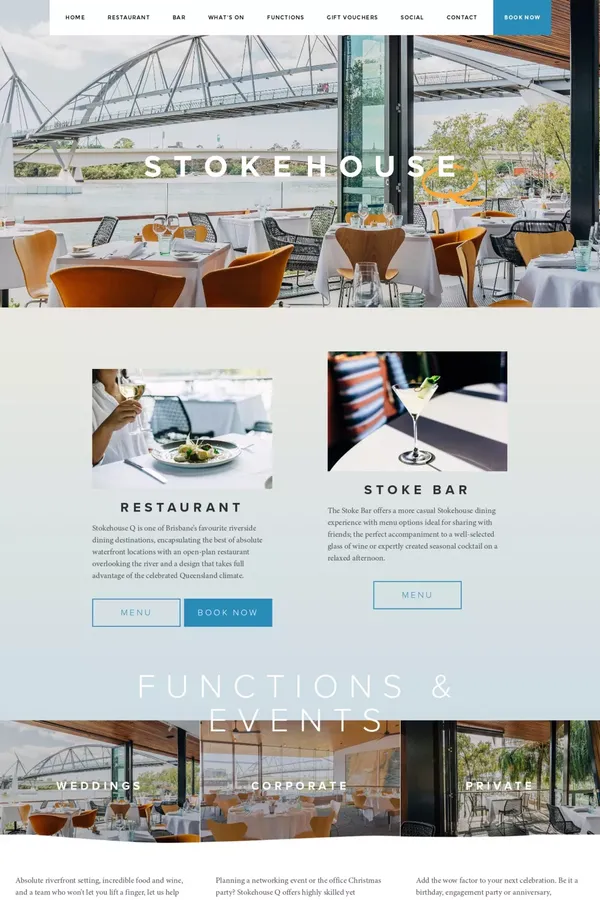 Stokehouse Q - Take in the very best of Brisbane - Landing design inspiration