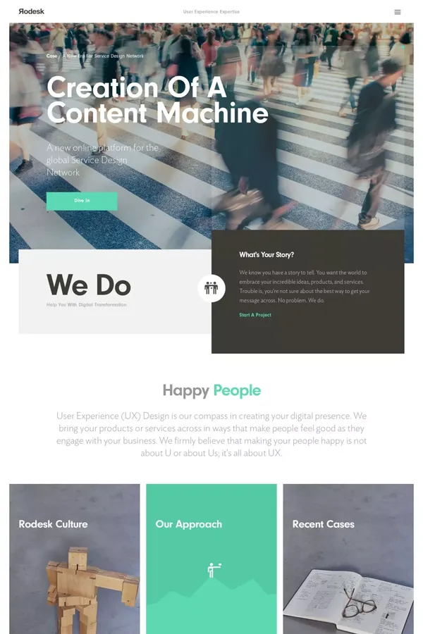Rodesk | User Experience Design Agency - Portfolio design inspiration