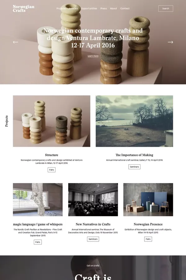 Norwegian Crafts - Blog design inspiration