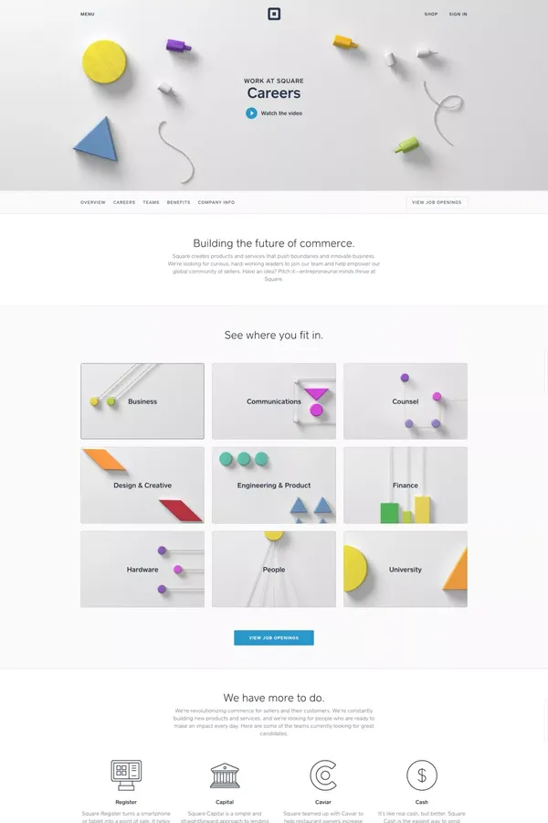 Work at Square - Other design inspiration