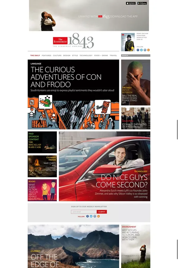 1843 Magazine - Blog design inspiration