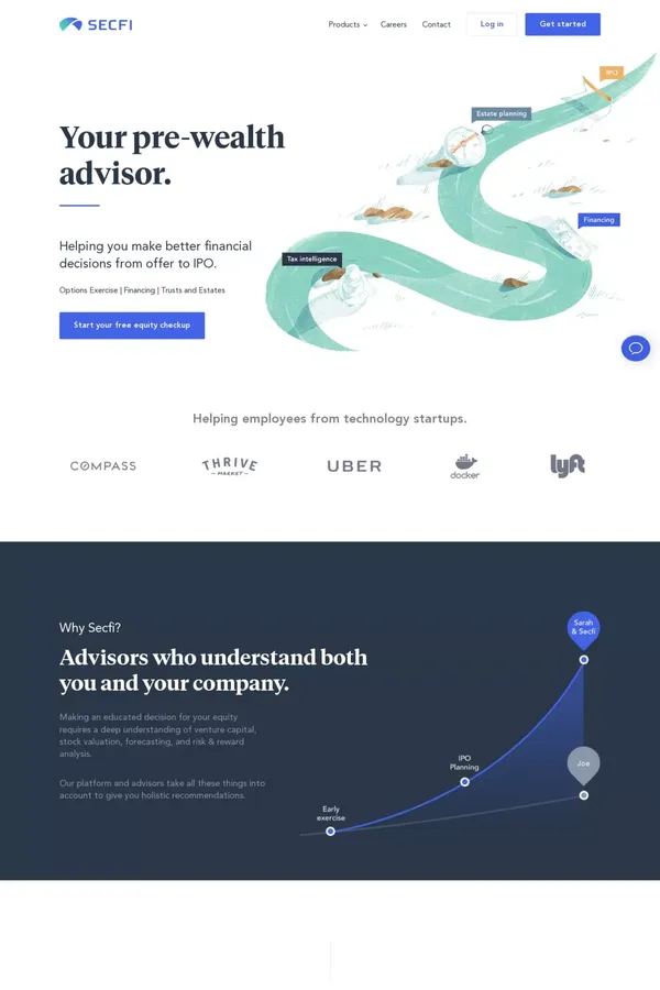Secfi - Landing design inspiration