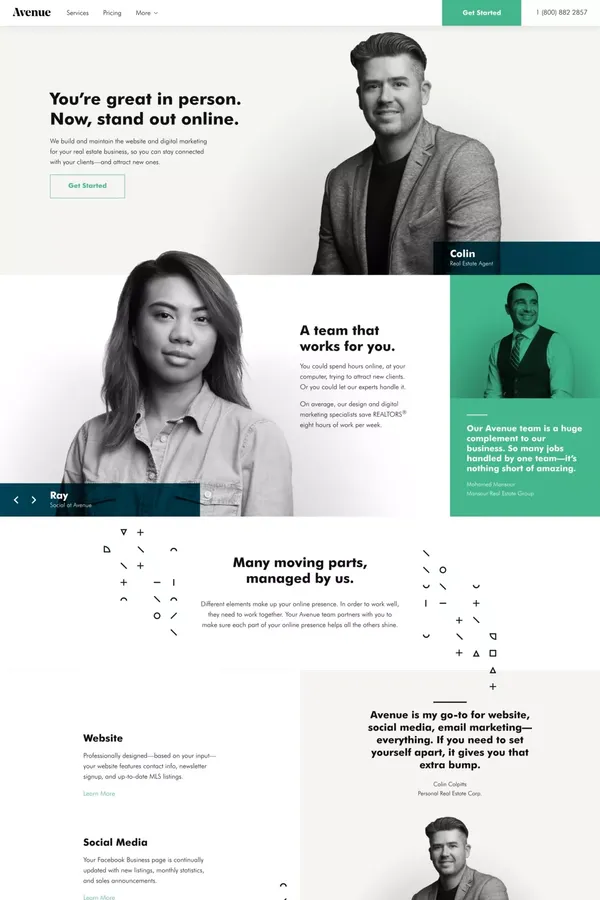 AvenueHQ — Website and digital marketing for your real estate business. - Landing design inspiration