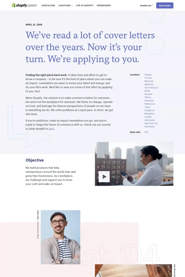 Careers and Jobs at Shopify - Other design inspiration