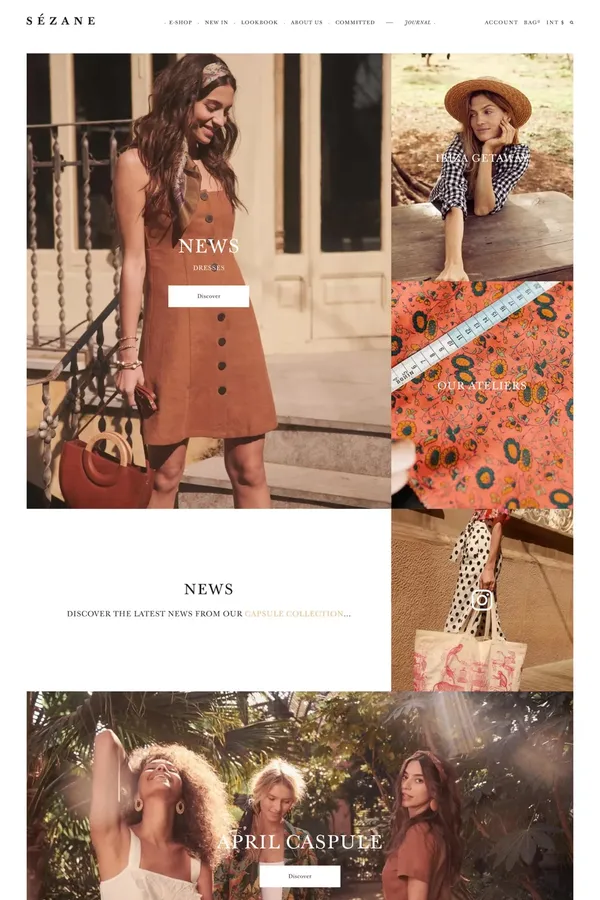 Sézane.com - Ecommerce design inspiration