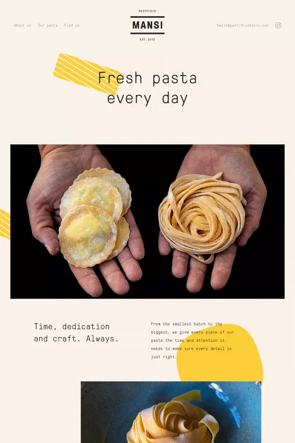 Mansi, fresh pasta producer in London - Other design inspiration