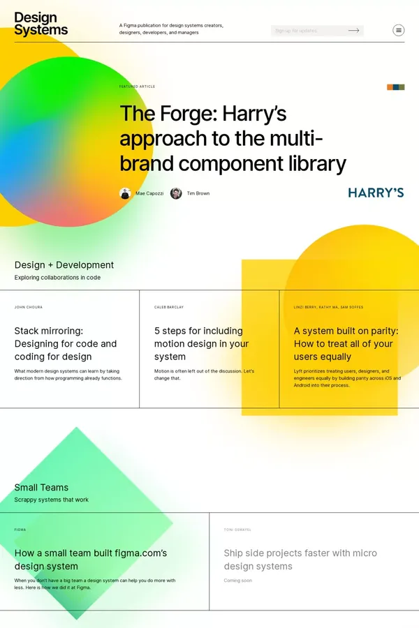 Design Systems articles on building and maintaining design systems - Blog design inspiration