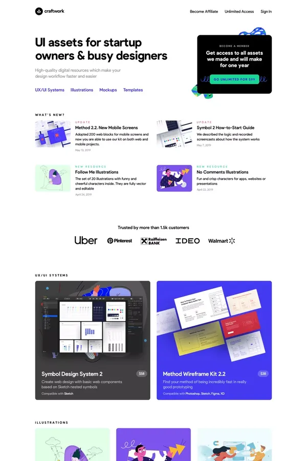 Craftwork Design – Amazing User Interface Resources for Designers and Developers - Landing design inspiration