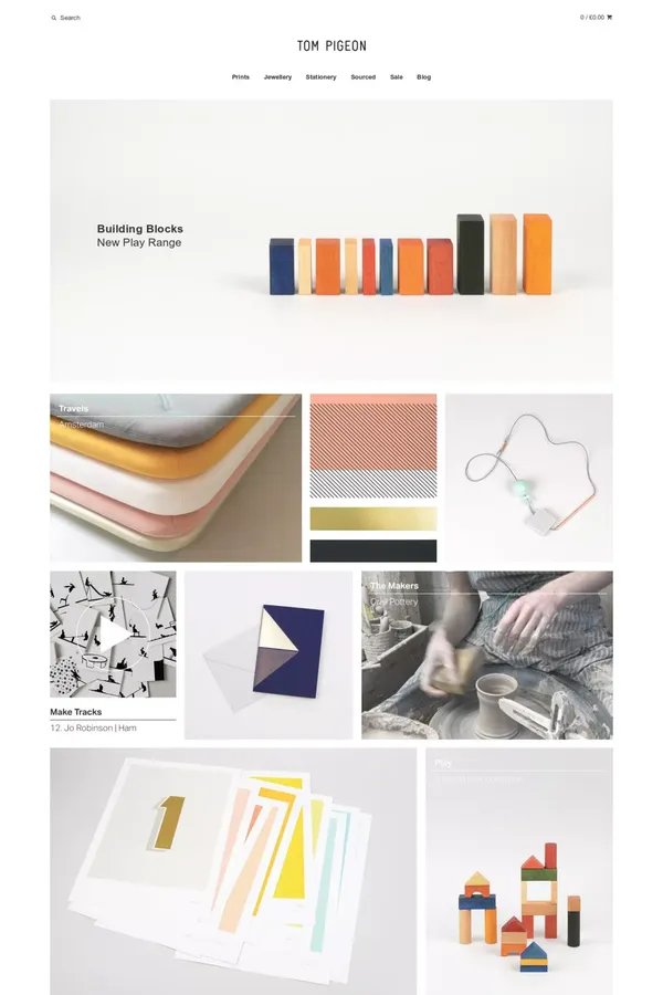 Tom Pigeon - Portfolio design inspiration