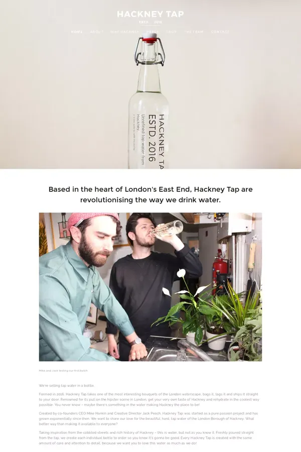 Hackney Tap - Landing design inspiration