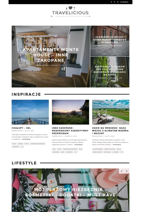 Travelicious.pl - Blog design inspiration