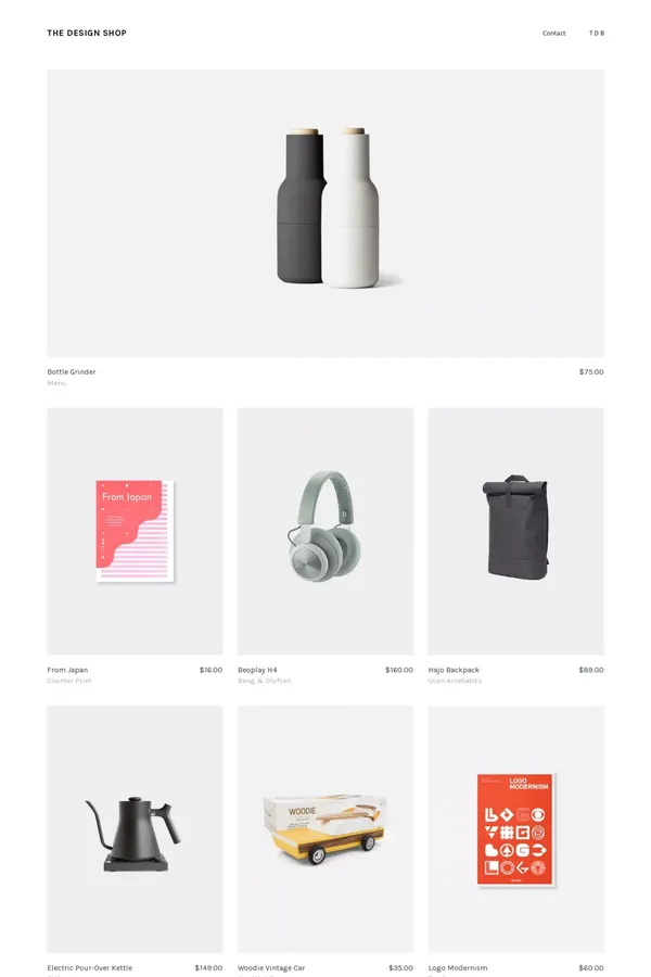 The Design Shop - Ecommerce design inspiration