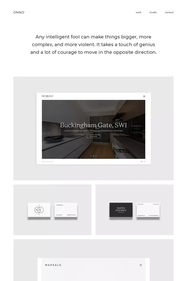 O N N O - Design Studio - website design inspiration