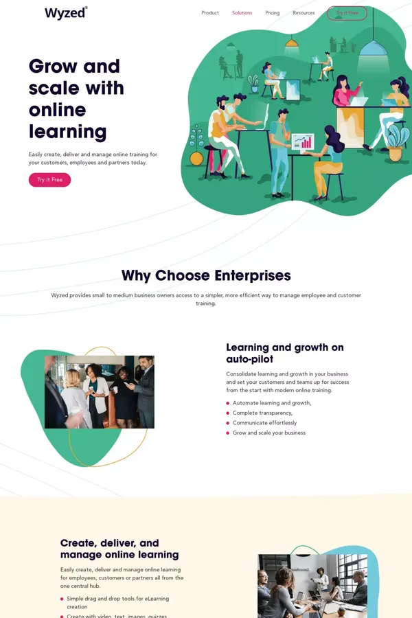 Wyzed - Landing design inspiration