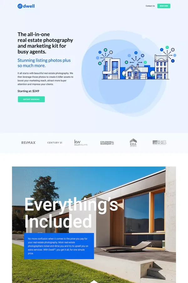 Real Estate Photography » Dwell - Landing design inspiration