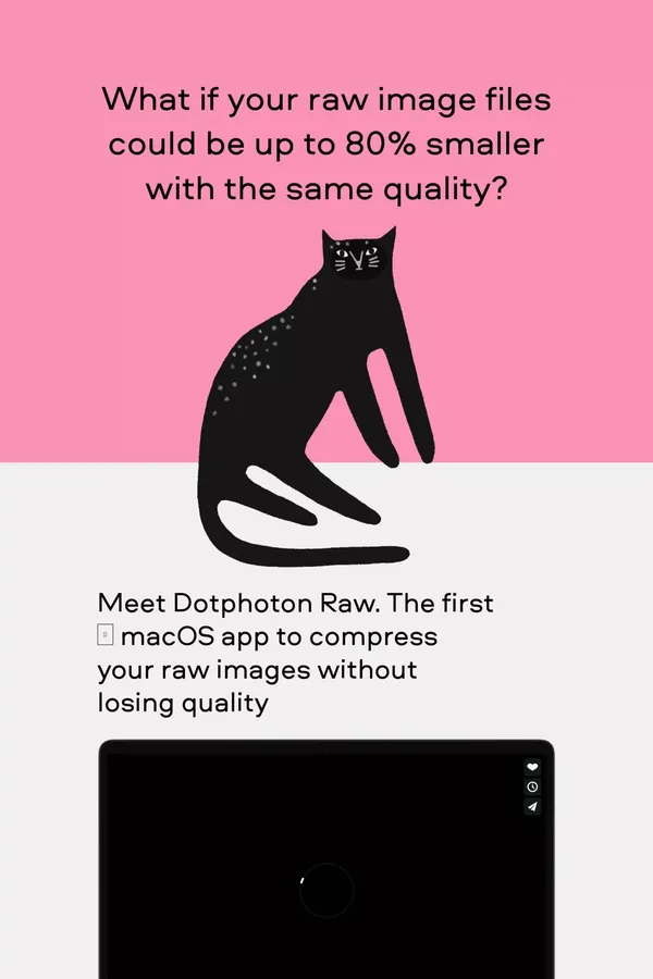 Dotphoton Raw – raw image compression - Landing design inspiration