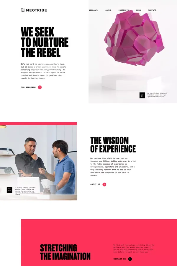 Neotribe - Home - Landing design inspiration