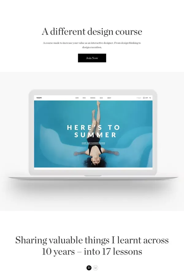 Process – A digital design masterclass - Landing design inspiration