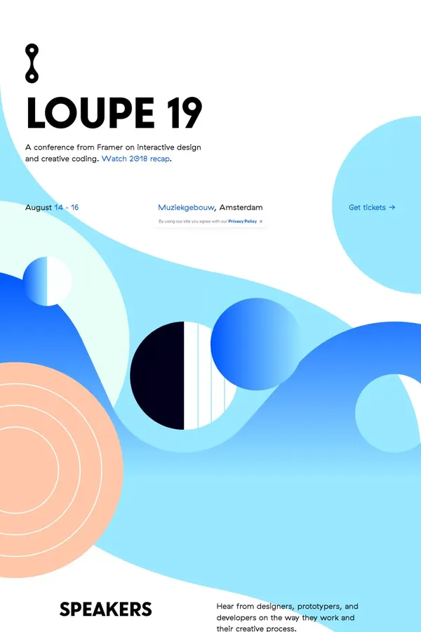 Loupe 2019 by Framer - Landing design inspiration