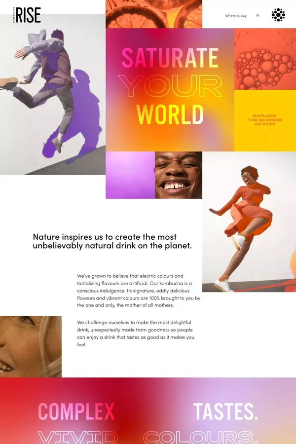 Rise - Totally natural. Oddly delicious. Entirely satisfying. - Other design inspiration