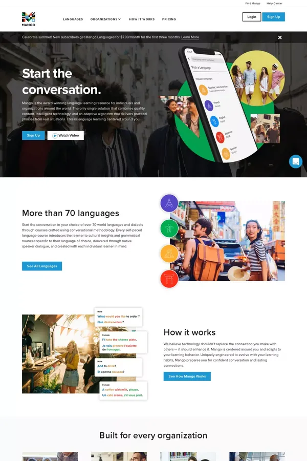 Online Language Learning Software | Mango Languages - website design inspiration