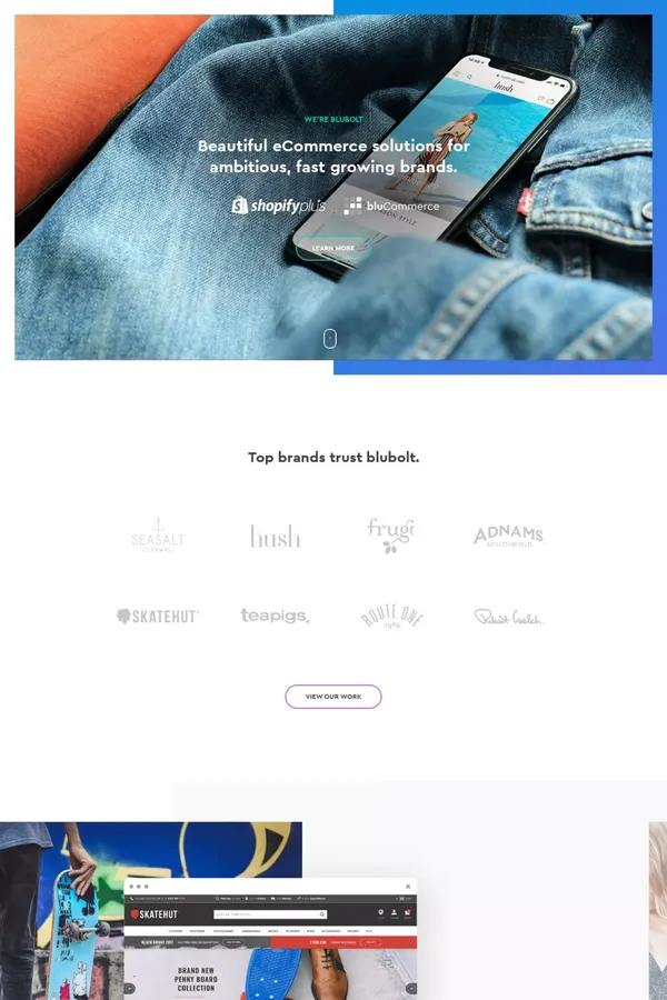 blubolt - Beautiful eCommerce using Shopify Plus & bluCommerce - Portfolio design inspiration