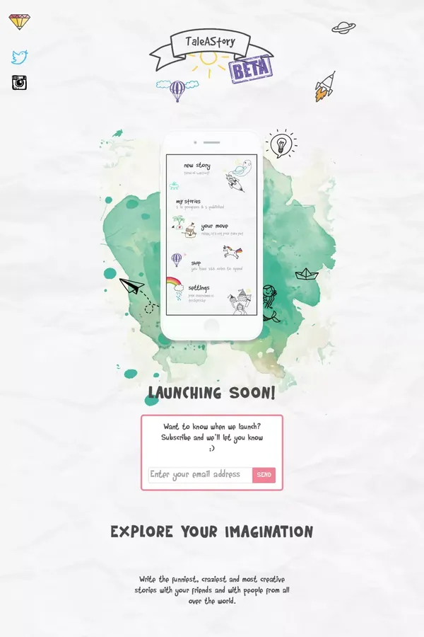 TaleAStory - Landing design inspiration