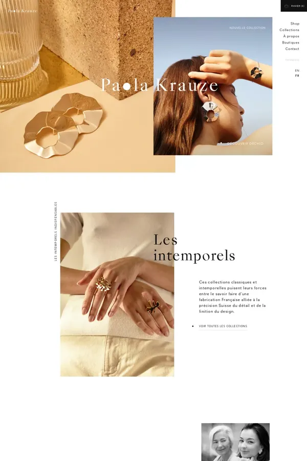 Accueil - Paola Krauze - Ecommerce design inspiration