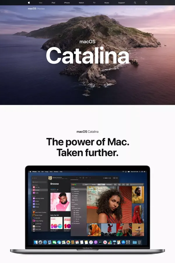 macOS Catalina - Apple - Landing design inspiration