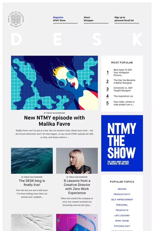 Tobias van Schneider › Blog - Blog design inspiration